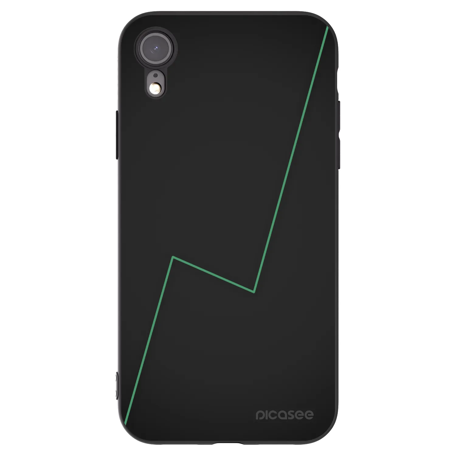 Picasee silikonski črni ovitek za Apple iPhone XR - Consistency