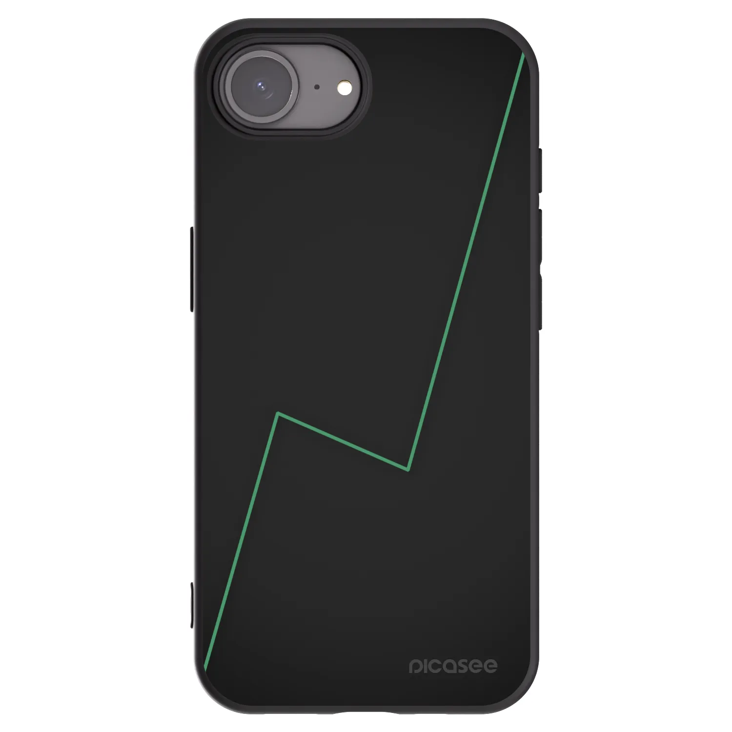 Picasee silikonski črni ovitek za Apple iPhone 16e - Consistency