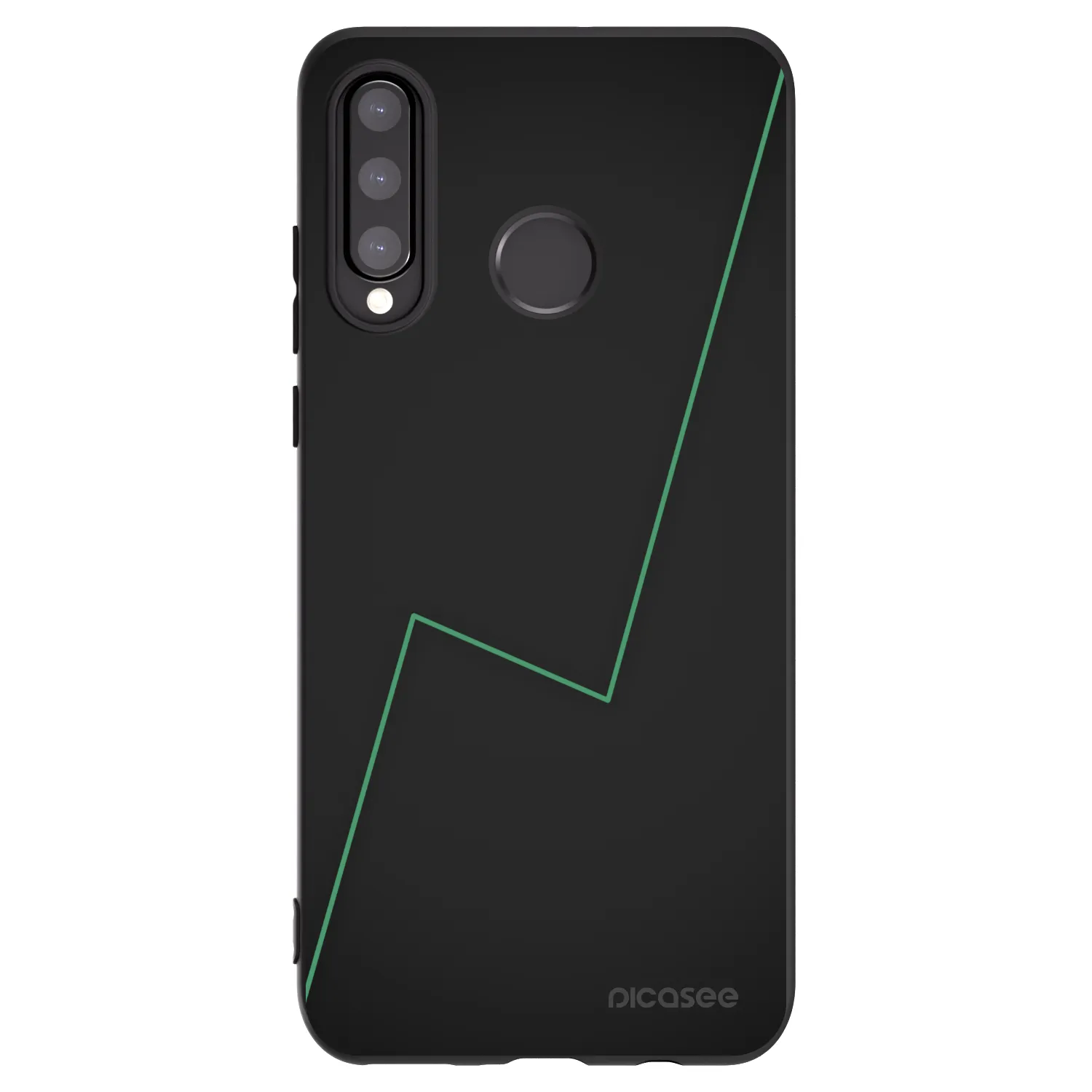Picasee silikonski črni ovitek za Huawei P30 Lite - Consistency