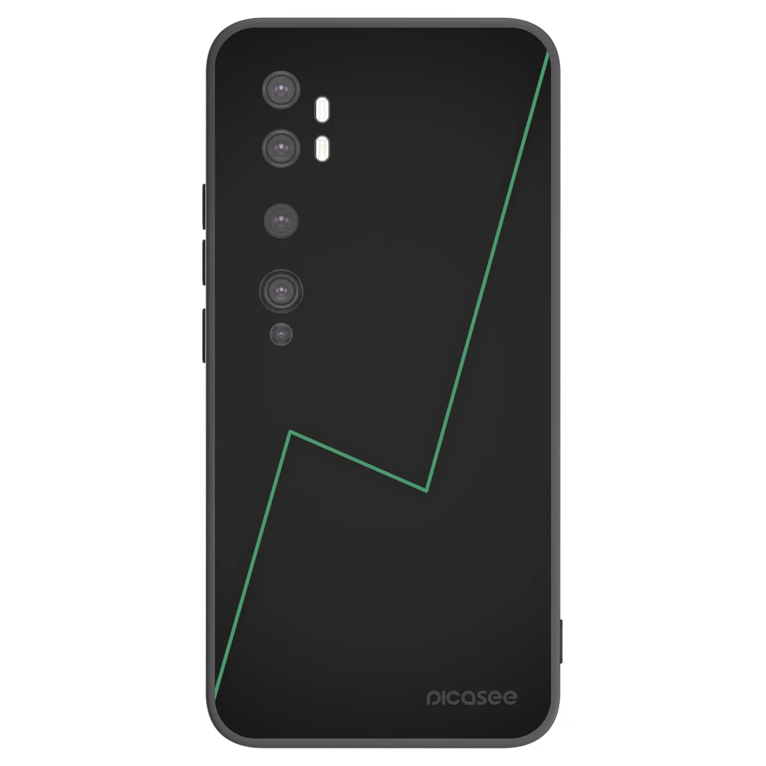 Picasee silikonski črni ovitek za Xiaomi Mi Note 10 (Pro) - Consistency
