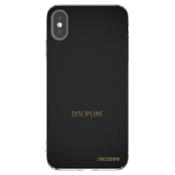Picasee silikonski prozorni ovitek za Apple iPhone XS Max - Discipline