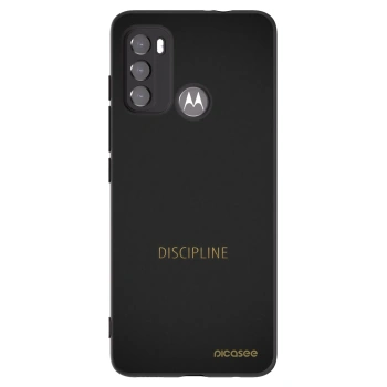 Picasee silikonski črni ovitek za Motorola Moto G60 - Discipline