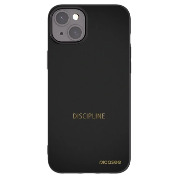 Picasee silikonski črni ovitek za Apple iPhone 15 Plus - Discipline
