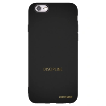 Picasee silikonski črni ovitek za Apple iPhone 6/6S - Discipline