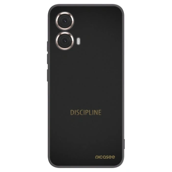 Picasee silikonski črni ovitek za Motorola Moto G85 - Discipline