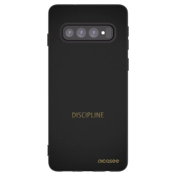 Picasee silikonski črni ovitek za Samsung Galaxy S10 G973 - Discipline