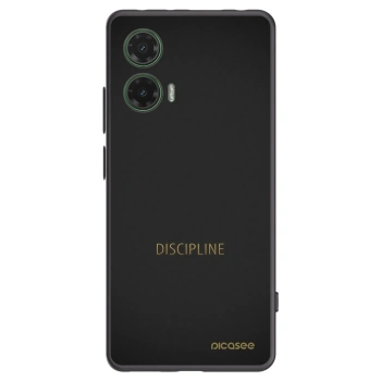 Picasee silikonski črni ovitek za Motorola Moto G35 5G - Discipline