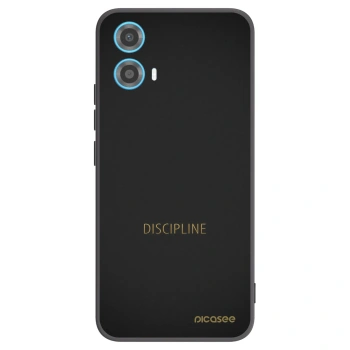 Picasee silikonski črni ovitek za Motorola Moto G34 5G - Discipline