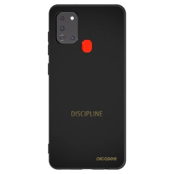 Picasee silikonski črni ovitek za Samsung Galaxy A21s - Discipline