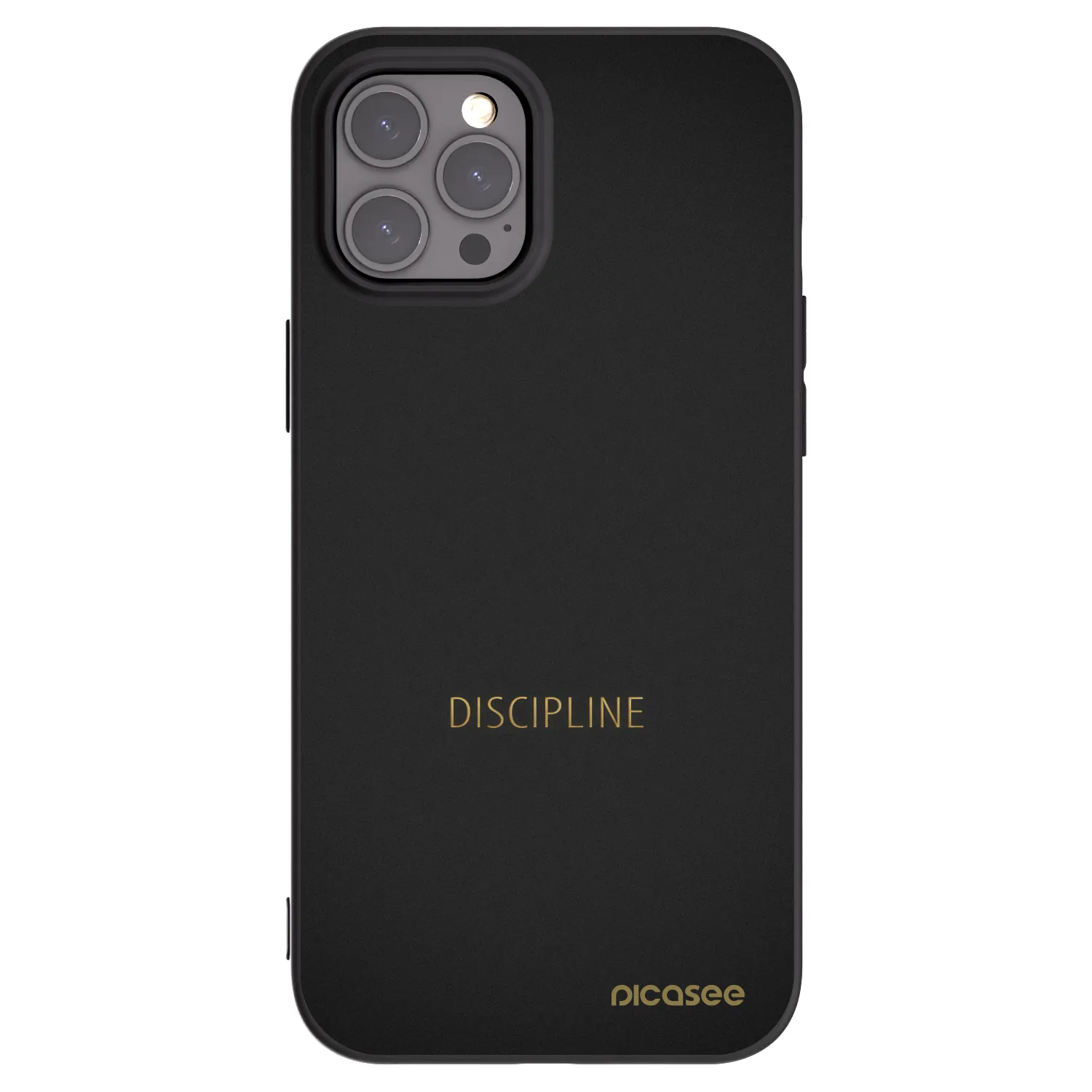Picasee silikonski črni ovitek za Apple iPhone 12 Pro Max - Discipline