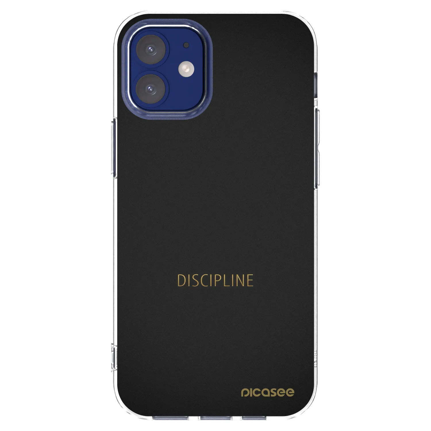 Picasee silikonski prozorni ovitek za Apple iPhone 12 mini - Discipline
