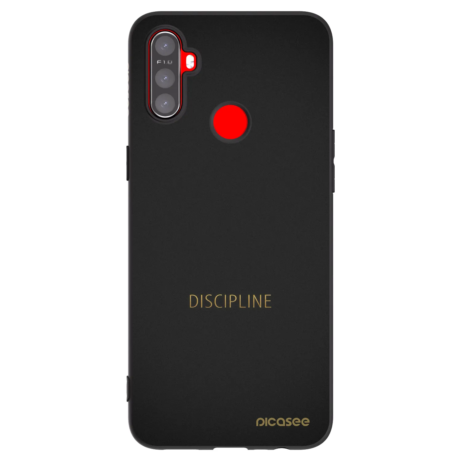 Picasee silikonski črni ovitek za Realme C3 - Discipline