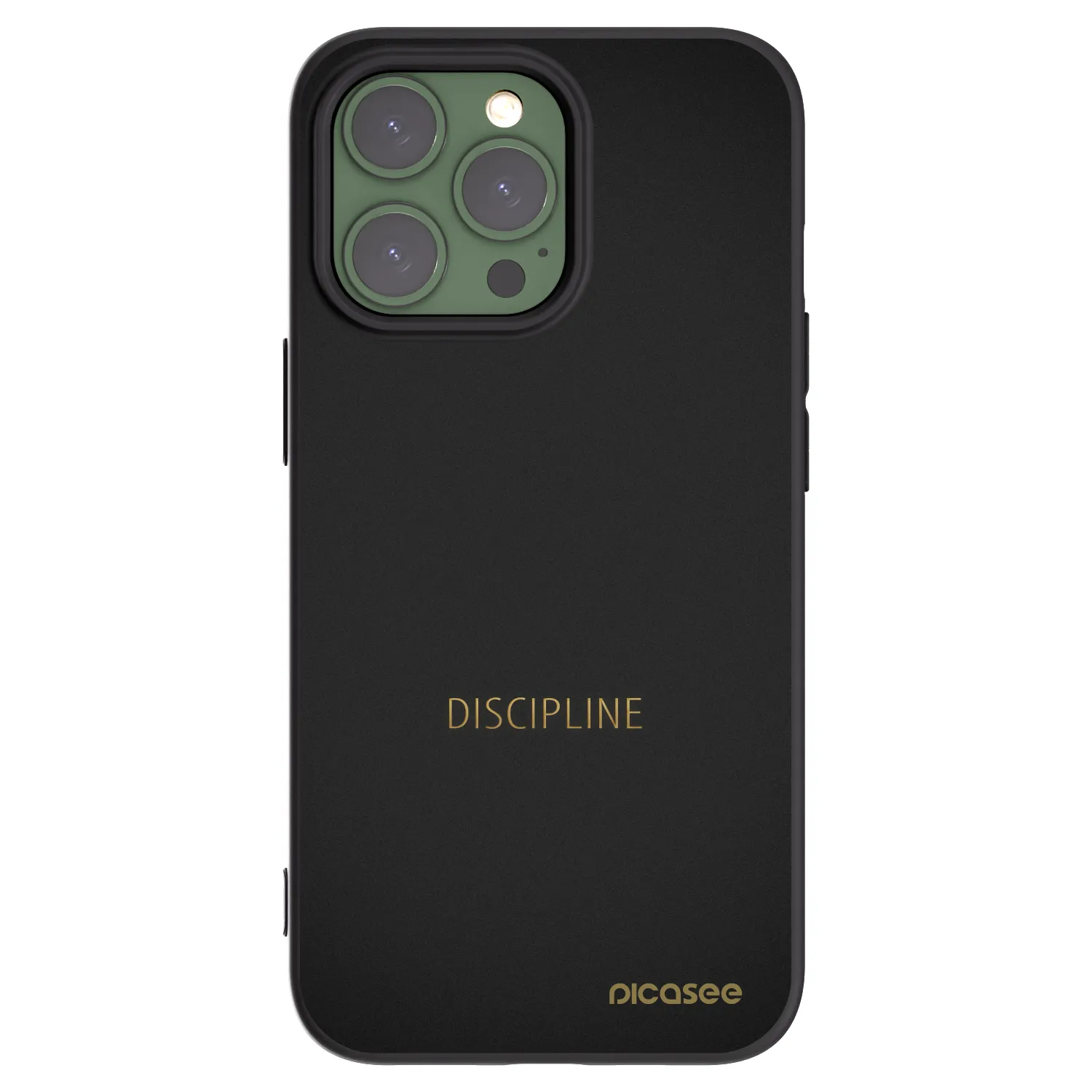 Picasee silikonski črni ovitek za Apple iPhone 13 Pro - Discipline