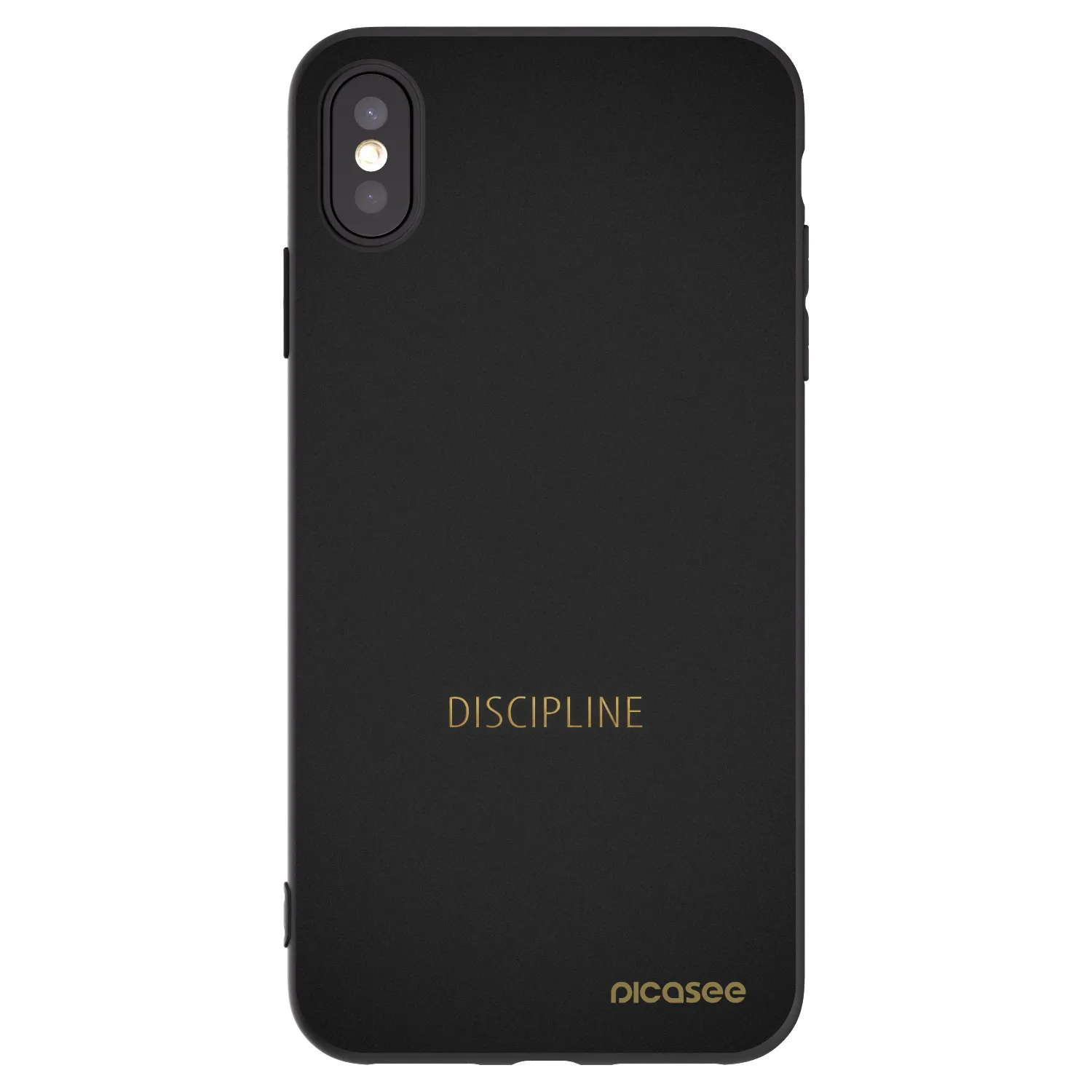 Picasee silikonski črni ovitek za Apple iPhone XS Max - Discipline