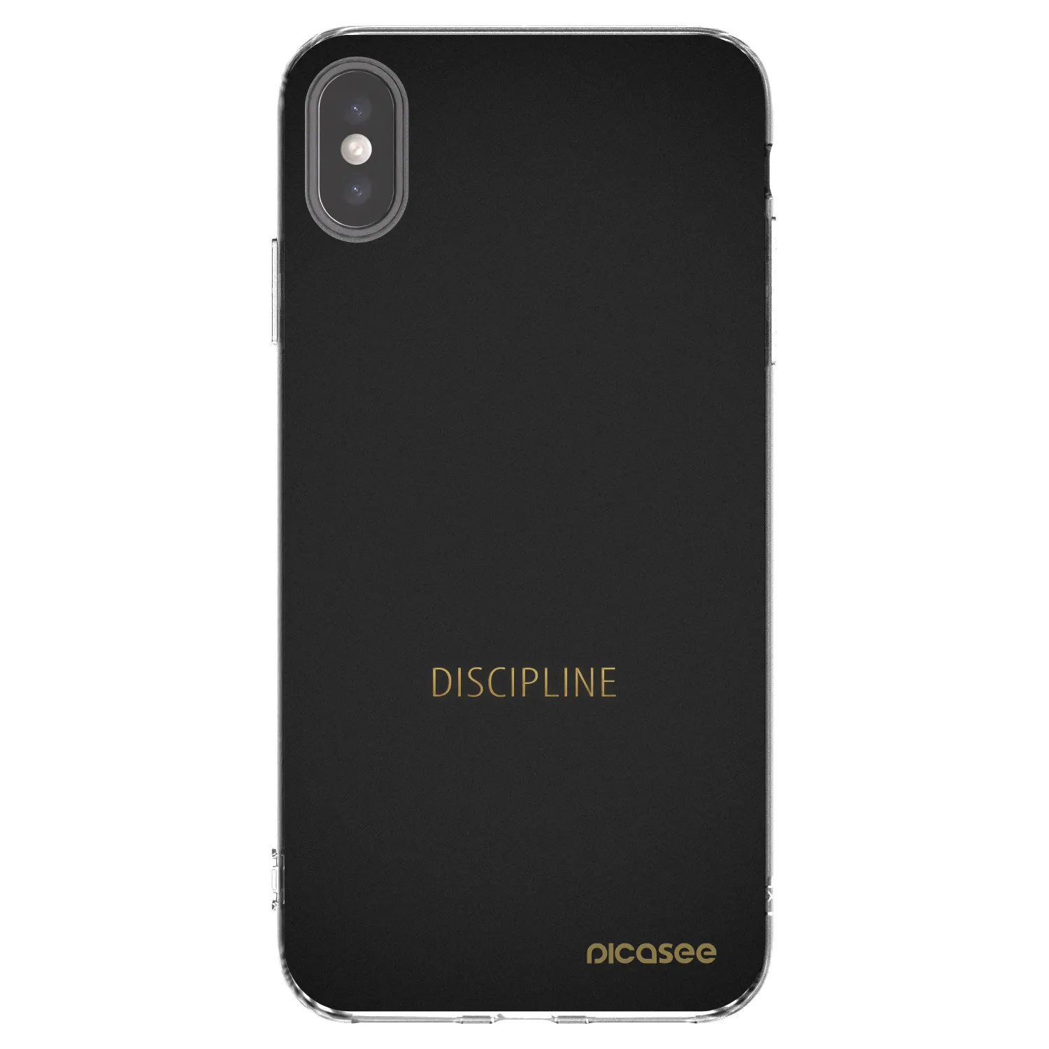 Picasee silikonski prozorni ovitek za Apple iPhone XS Max - Discipline