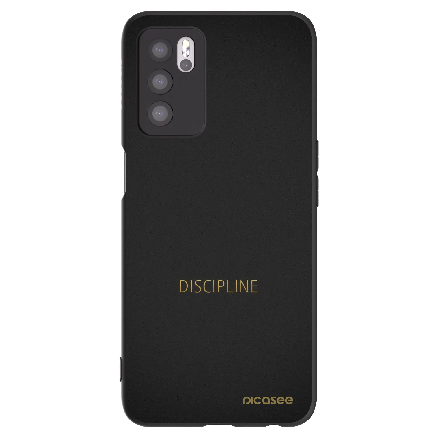 Picasee silikonski črni ovitek za OPPO A16s - Discipline
