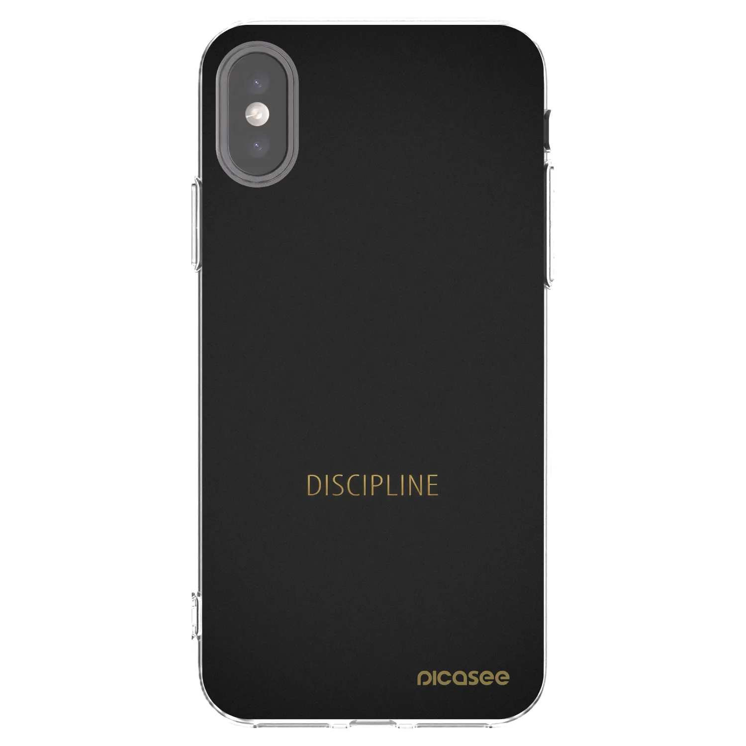 Picasee silikonski prozorni ovitek za Apple iPhone X/XS - Discipline