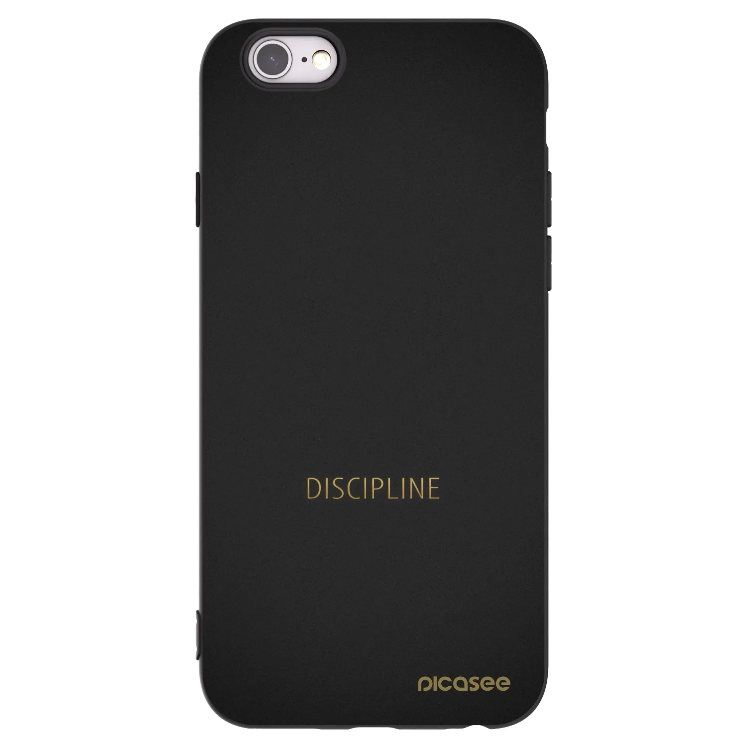 Picasee silikonski črni ovitek za Apple iPhone 6/6S - Discipline