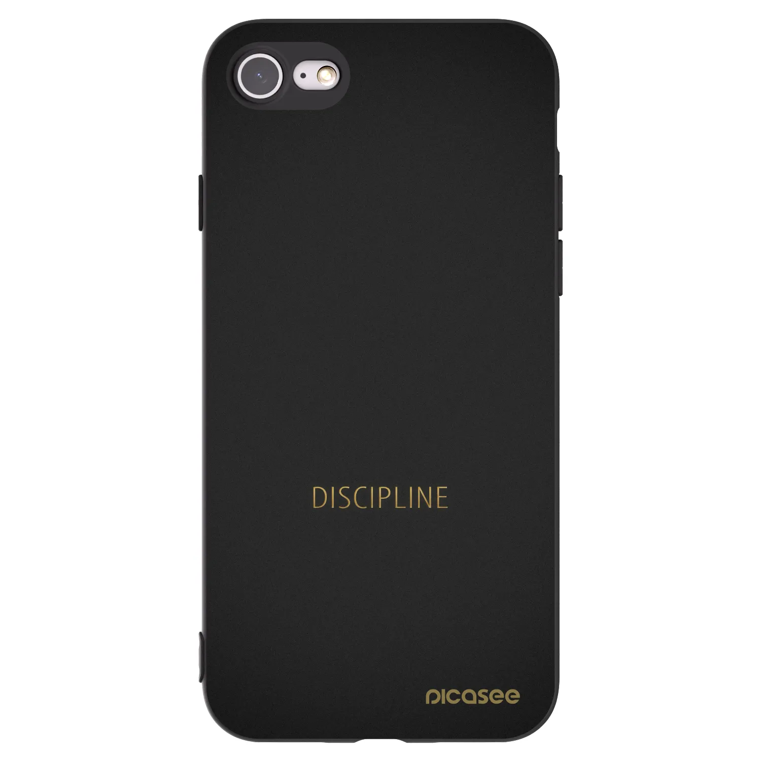 Picasee silikonski črni ovitek za Apple iPhone 8 - Discipline