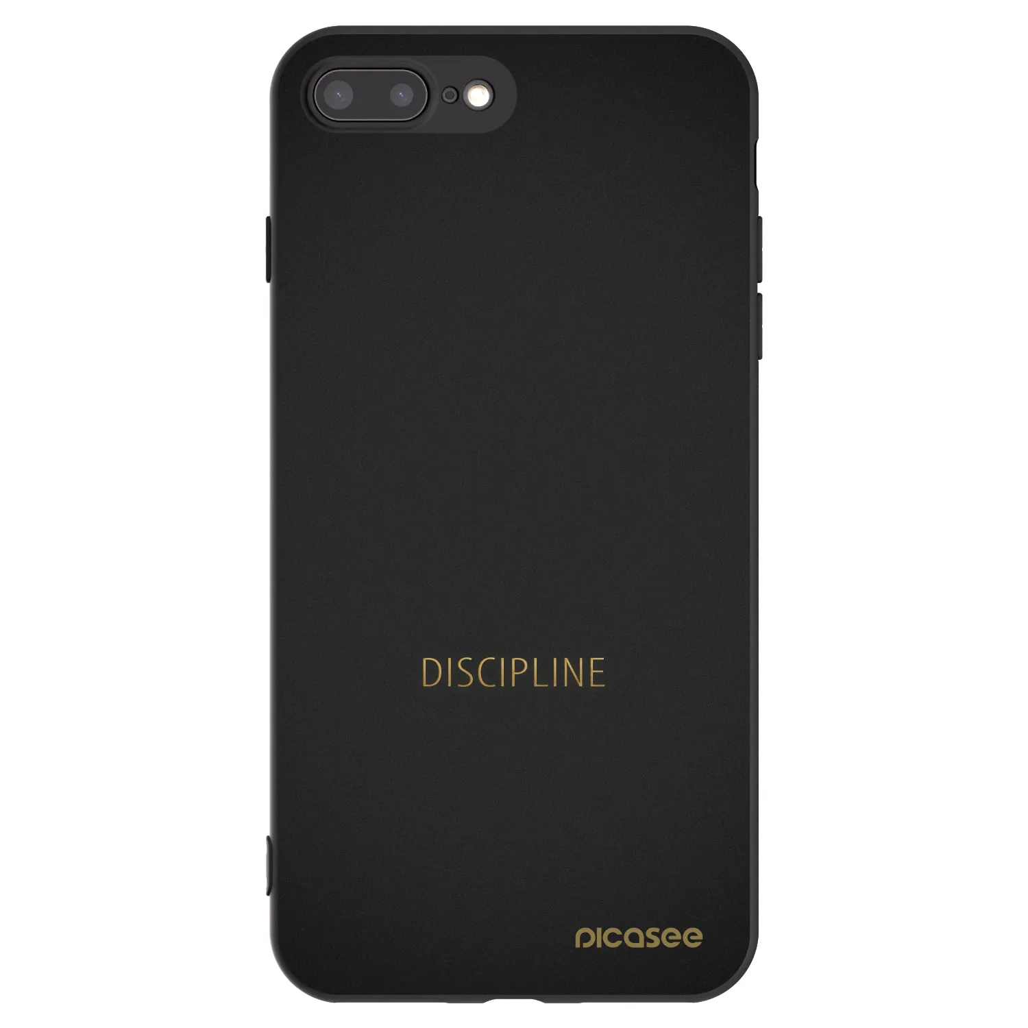Picasee silikonski črni ovitek za Apple iPhone 8 Plus - Discipline