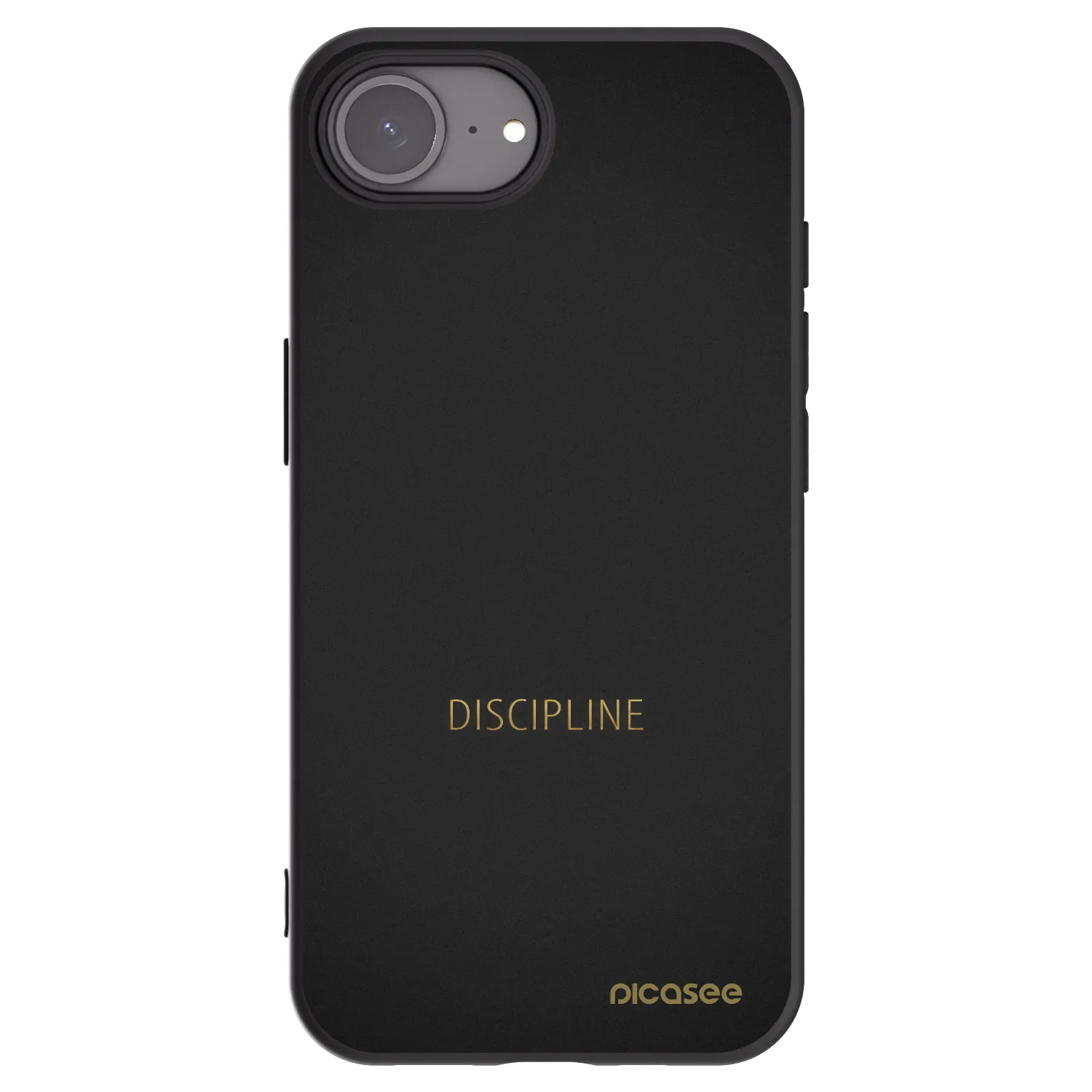 Picasee silikonski črni ovitek za Apple iPhone 16e - Discipline