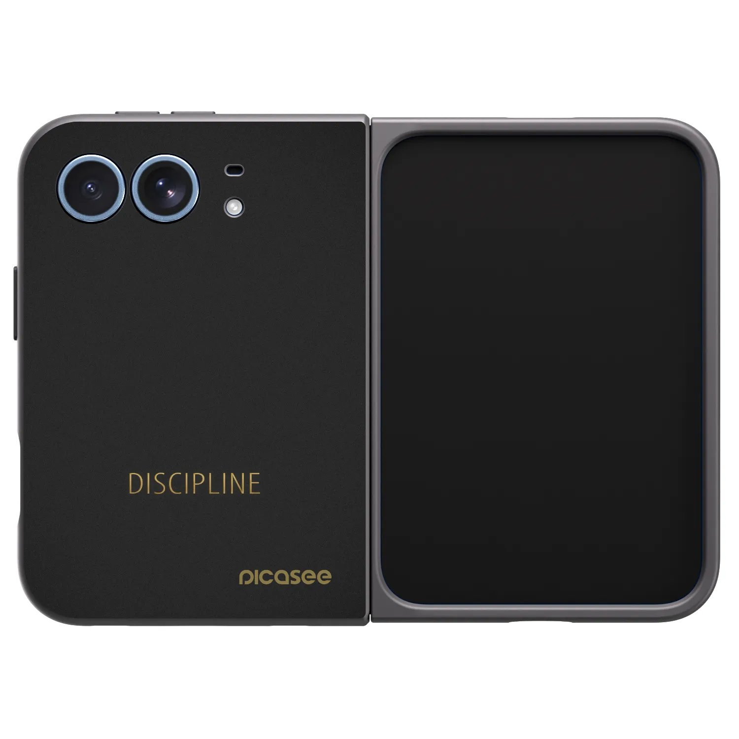 Picasee silikonski črni ovitek za Apple iPhone Duo - Discipline