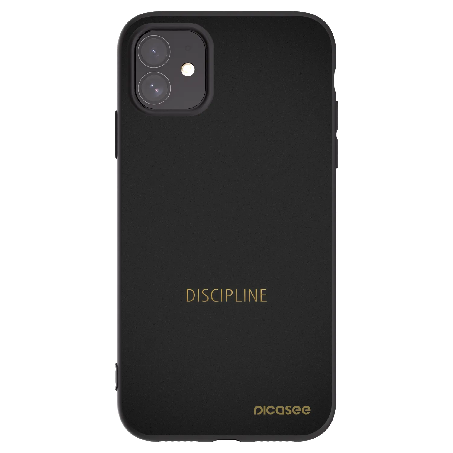 Picasee silikonski črni ovitek za Apple iPhone 11 - Discipline