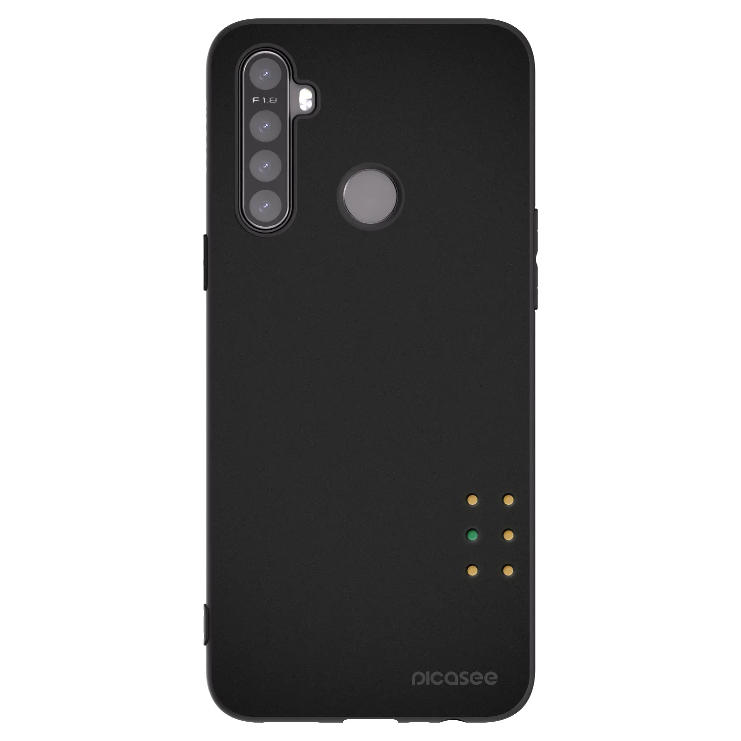Picasee silikonski črni ovitek za Realme 6i - Pulse