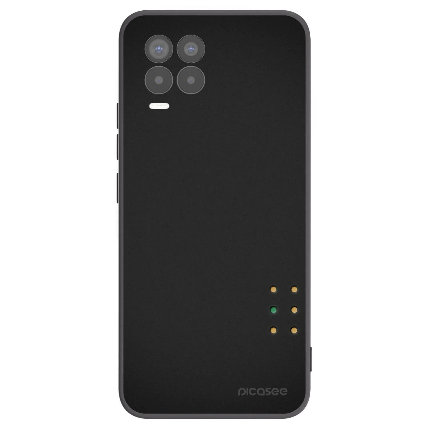 Picasee silikonski črni ovitek za Realme 8 4G - Pulse