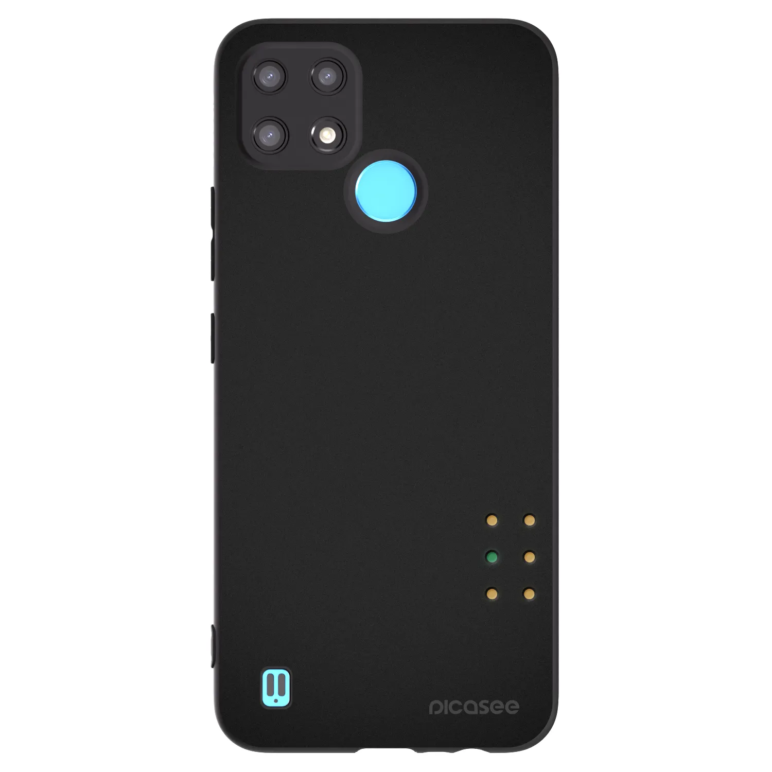 Picasee silikonski črni ovitek za Realme C21 - Pulse