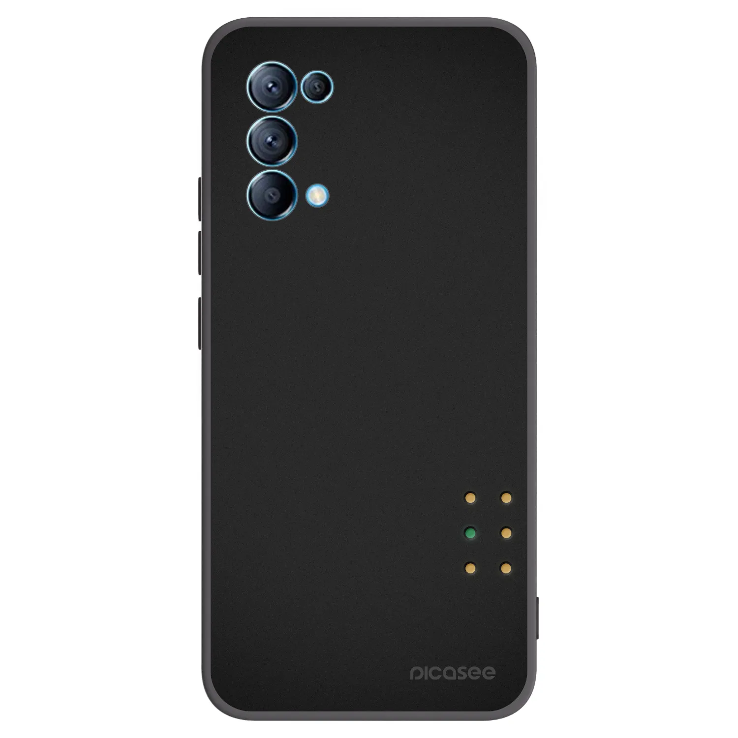 Picasee silikonski črni ovitek za OPPO A16s - Pulse