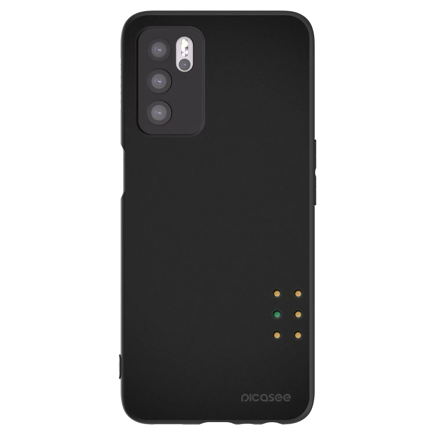 Picasee silikonski črni ovitek za OPPO A16s - Pulse