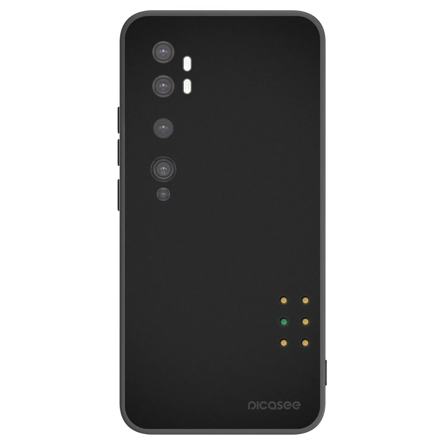 Picasee silikonski črni ovitek za Xiaomi Mi Note 10 (Pro) - Pulse