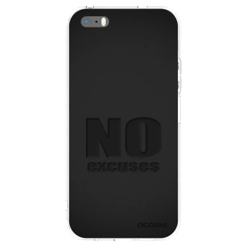 Picasee silikonski prozorni ovitek za Apple iPhone 5/5S/SE - No Excuses
