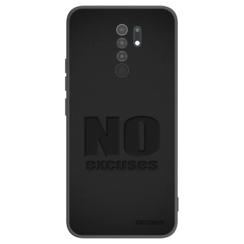 Picasee silikonski črni ovitek za Xiaomi Redmi 9 - No Excuses