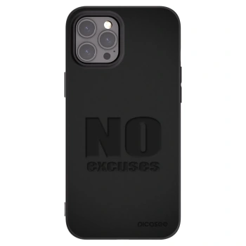 Picasee silikonski črni ovitek za Apple iPhone 12 Pro Max - No Excuses