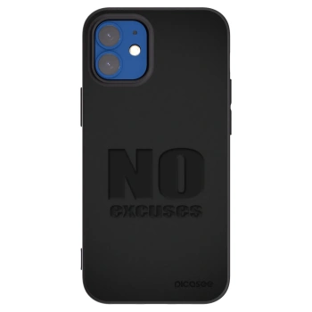 Picasee silikonski črni ovitek za Apple iPhone 12 mini - No Excuses