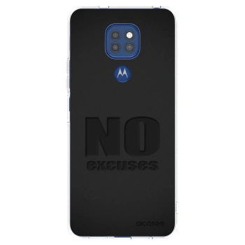 Picasee silikonski prozorni ovitek za Motorola Moto G9 Play - No Excuses