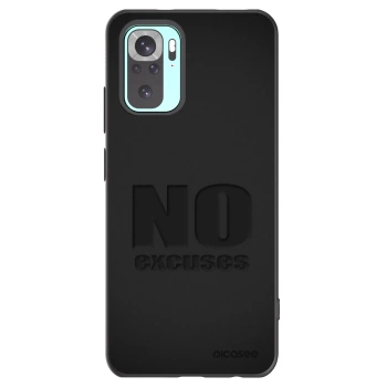 Picasee silikonski črni ovitek za Xiaomi Redmi Note 10 Pro - No Excuses
