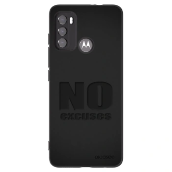 Picasee silikonski črni ovitek za Motorola Moto G60 - No Excuses