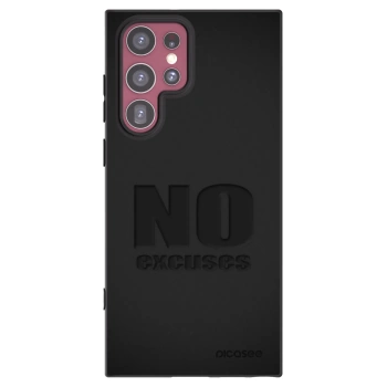 Picasee silikonski črni ovitek za Samsung Galaxy S22 Ultra 5G - No Excuses