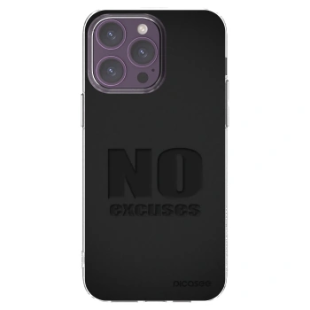 Picasee silikonski prozorni ovitek za Apple iPhone 14 Pro Max - No Excuses