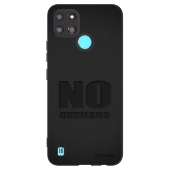Picasee silikonski črni ovitek za Realme C21Y - No Excuses