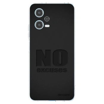 Picasee silikonski prozorni ovitek za Xiaomi Redmi Note 12 5G - No Excuses