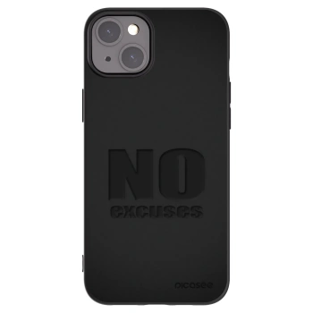 Picasee silikonski črni ovitek za Apple iPhone 15 Plus - No Excuses