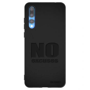 Picasee silikonski črni ovitek za Huawei P20 Pro - No Excuses