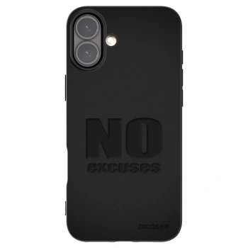 Picasee silikonski črni ovitek za Apple iPhone 16 Plus - No Excuses