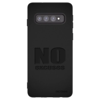 Picasee silikonski črni ovitek za Samsung Galaxy S10 G973 - No Excuses