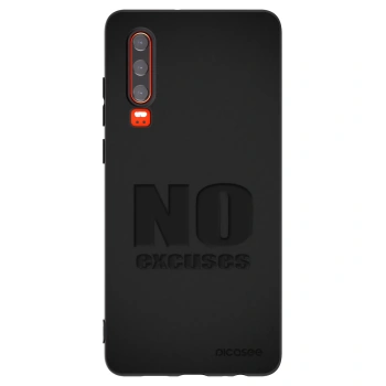 Picasee silikonski črni ovitek za Huawei P30 - No Excuses