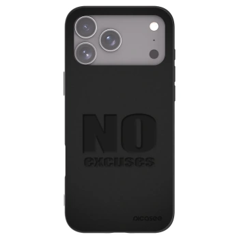Picasee silikonski črni ovitek za Apple iPhone 17 Pro Max - No Excuses